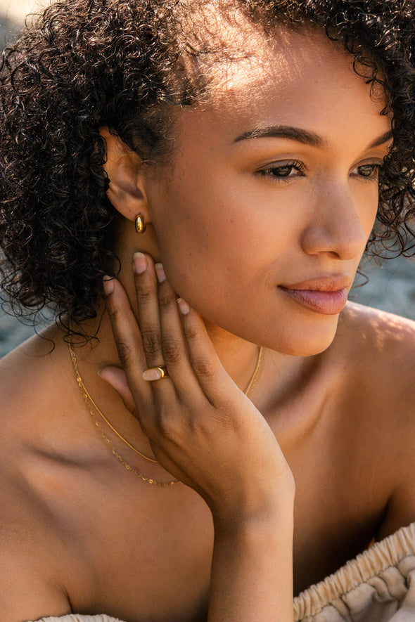 Claire Huggie Hoops