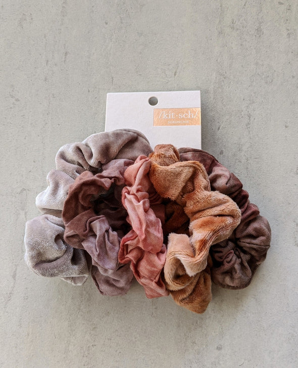 Rust Tie Dye Scrunchies